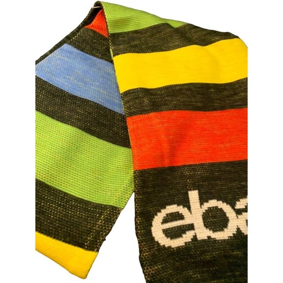 Ebayana Ebay Open 2023 Swag Winter Multicolor Scarf Fringed 8" x 62" - Picture 6 of 7